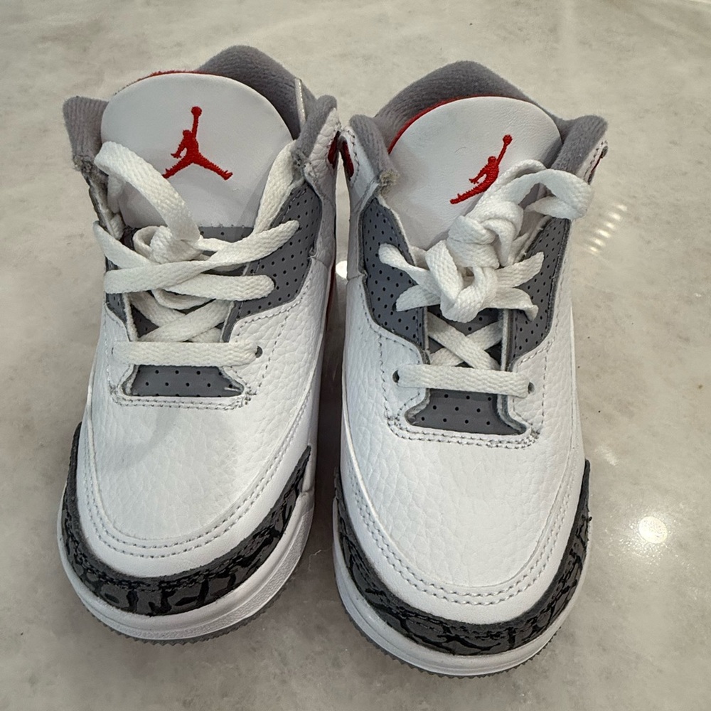 Brand New Jordan Kids White Red Gray Sneakers NO Box